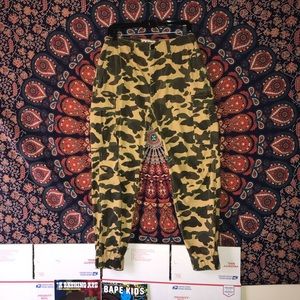 Bape 1st Camo Yellow 6 Pocket Joggers